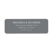 Elegant Gray Minimalist Address Card (Vorne)