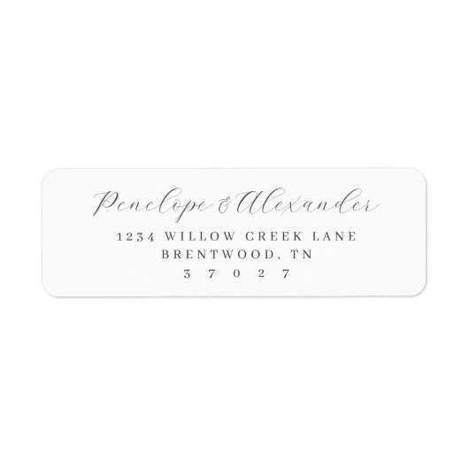 Elegant Gray Minimalist Calligraphy (Vorne)