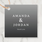 Elegant Gray Minimalist Names Geschenkanhänger (Vorderseite)