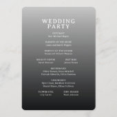 Elegant Gray Minimalist Wedding Ceremony Programm (Rückseite)