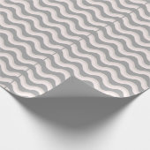 Elegant Gray Minimalistisch Wavy Lines Geschenkpapier (Ecke)
