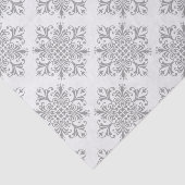 Elegant Gray on White Damask Seidenpapier (Ausschnitt)