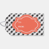 Elegant Gray Orange Personalisiert Happy Birthday Geschenkanhänger (Rückseite Horizontal)