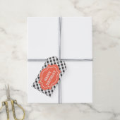 Elegant Gray Orange Personalisiert Happy Birthday Geschenkanhänger (Mit Garn)