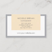 Elegant Gray & Pastel Pink Visitenkarte (Rückseite)