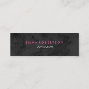 Elegant Gray Pink Skinny Moderne Beruflich Mini Visitenkarte