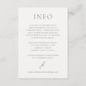 Elegant Gray Script Monogram Wedding Begleitkarte (Vorderseite)