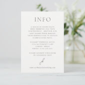 Elegant Gray Script Monogram Wedding Begleitkarte (Stehend Vorderseite)