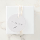 Elegant Gray Script Monogram Wedding Geschenkanhänger (Beispiel)