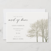 ELEGANT GRAY SILVER FALL TRAUZEUGIN EINLADUNG (Vorderseite)