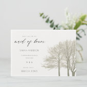 ELEGANT GRAY SILVER FALL TRAUZEUGIN EINLADUNG (Stehend Vorderseite)