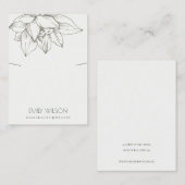 ELEGANT GRAY SILVER LOTUS EINFACHE ANZEIGE DES NEK VISITENKARTE (Vorne/Hinten)