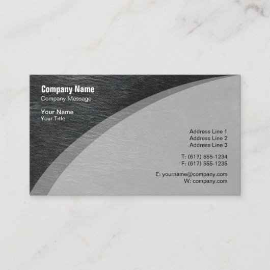 Elegant Gray Skin Visitenkarte (Vorderseite)