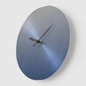 Elegant Gray to Blue Ombre Gradient Große Wanduhr (Winkel)