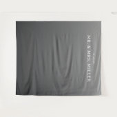 Elegant Gray Typographic Wandteppich (Vorderseite (Horizontal))