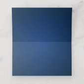 Elegant Gray und Navy Blue Bar Mitzvah Platzkarte (Innenseite Aufgefaltet)