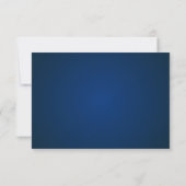 Elegant Gray und Navy Blue Bar Mitzvah RSVP Karte (Rückseite)