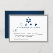 Elegant Gray und Navy Blue Bar Mitzvah