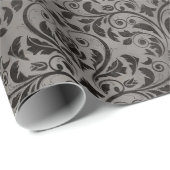 Elegant Gray Viktorianisch Geschenkpapier (Rolleneckpunkt)