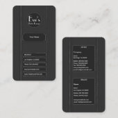 Elegant Gray Visitenkarte (Vorne/Hinten)