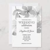 Elegant Gray Wedding Einladung (Vorderseite)