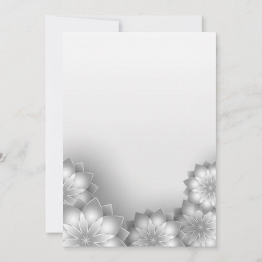 Elegant Gray Wedding Einladung (Rückseite)