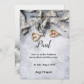 Elegant Gray Wedding Einladung (Vorne/Hinten)