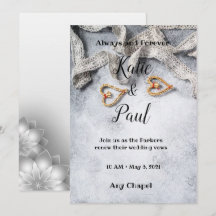 Elegant Gray Wedding Einladung