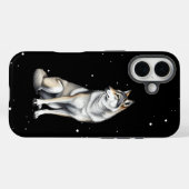 Elegant Gray Wolf Case-Mate iPhone Hülle (Rückseite (Horizontal))