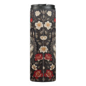 Elegant Gray Wolf Floral Thermosbecher (Rückseite)