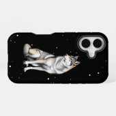 Elegant Gray Wolf iPhone 16 Hülle (Rückseite (Horizontal))