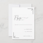 Elegant Grayscale Geometric RSVP (Vorderseite)