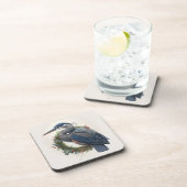 Elegant Great Blue Heron Holidays/Christmas Getränkeuntersetzer (Rechte Seite)