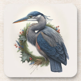 Elegant Great Blue Heron Holidays/Christmas Getränkeuntersetzer