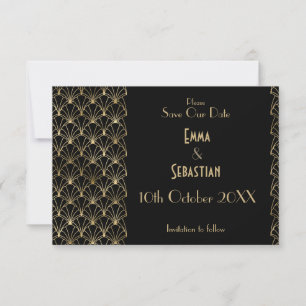 Elegant Great Gatsby Art Deco Retten Sie die Daten Save The Date