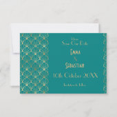 Elegant Great Gatsby Art Deco Speichern Sie die Da Save The Date (Vorderseite)
