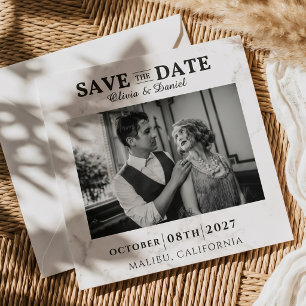 Elegant Great Gatsby Old Money Foto Save the Date Einladung