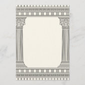 Elegant Greek Retirement Party Einladung (Rückseite)