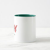 Elegant Green 1 Foto Joy Simple Custom Christmas Tasse (Zentrum)