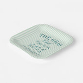 Elegant Green and Blue Grad Club Graduation Pappteller (Gewinkelt)