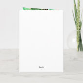 Elegant Green and Gold Flowers Birthday Party Dankeskarte (Rückseite)