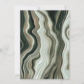Elegant Green and Gold Marble Wedding Einladung (Rückseite)
