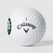 Elegant Green and Ivory Groomsman Wedding Gift  Golfball (Logo)