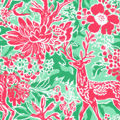 Elegant green and pink Christmas preppy towel set