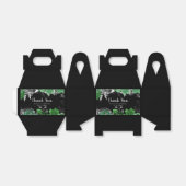 Elegant Green and Silver Flowers Birthday Party Geschenkschachtel (Ungefaltet)