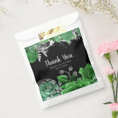 Elegant Green and Silver Flowers Birthday Party Geschenktütchen (Versiegelt)