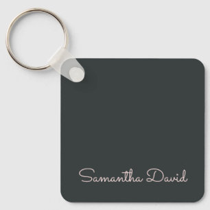 Elegant Green Beige personalisiert Schlüsselanhänger
