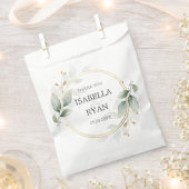 ELEGANT Green Blätter Gold Wedding Geschenktütchen (Ausgeschnitten)