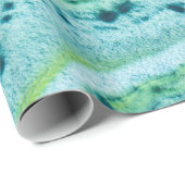 Elegant GREEN BLAUE WHITE MARBLE TEXTURE Geschenkpapier (Rolleneckpunkt)
