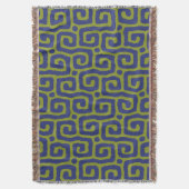 Elegant Green &blue Abstract pattern Decke (Vorderseite Vertikal)